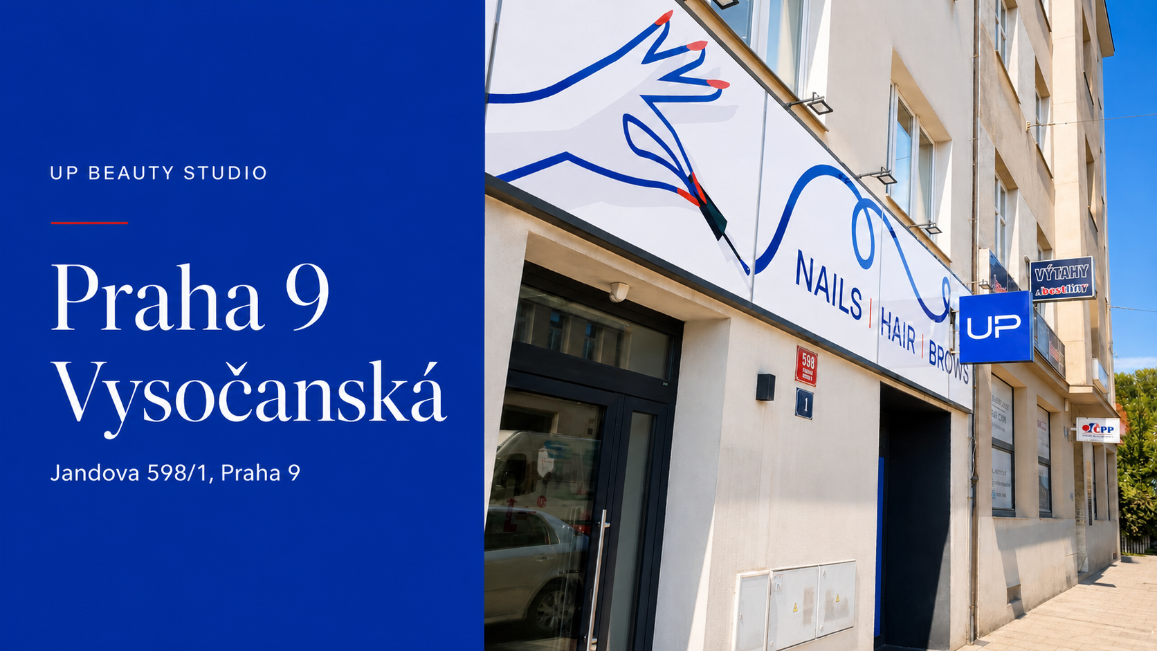 Up Beauty Studio — pobočka Praha 9, Vysočanská. Fotografie z webu studia.